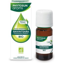 Aroms - Huile Essentielle Ravintsara Bio - Hebbd - 100% Pure & Naturelle- Votre alliée pour l'hiver - 100% Bio - Analysée & Conditionnée en France - 5 ml