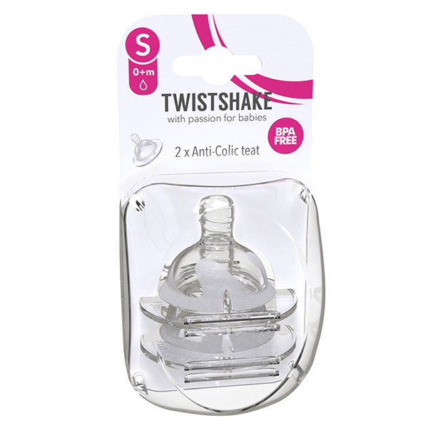 Tétine Anti-Colique Débit S 0m+ Lot de 2