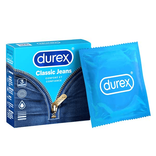 Classic Jeans Confort et Confiance 3 préservatifs lubrifiés