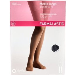 Bas Long Dentelle (A-F) Compression Normale Noir TM