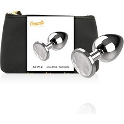 Metal Anal Plug TM Crystal Clear 1pc