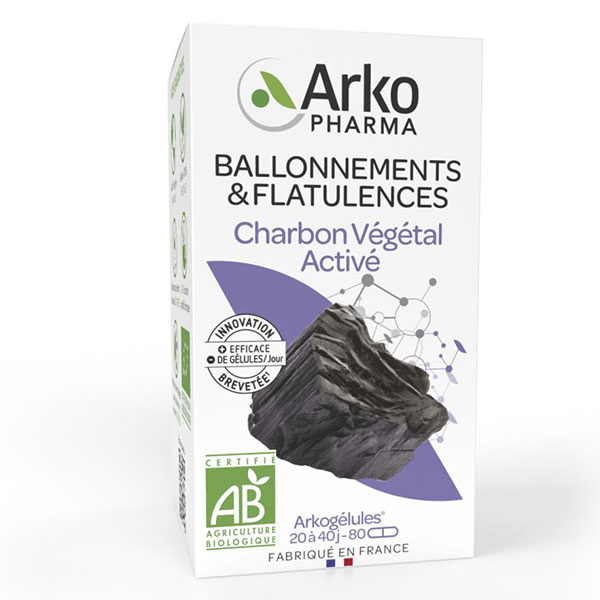 Arkogélules Charbon Végétal Activé Bio 80 gélules