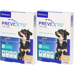 Prevexto® Collier médicamenteux pour chiens jusqu'à 8 kg