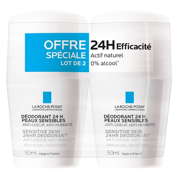 Déodorant 24H Peaux Sensibles Bille Lot de 2 x 50ml