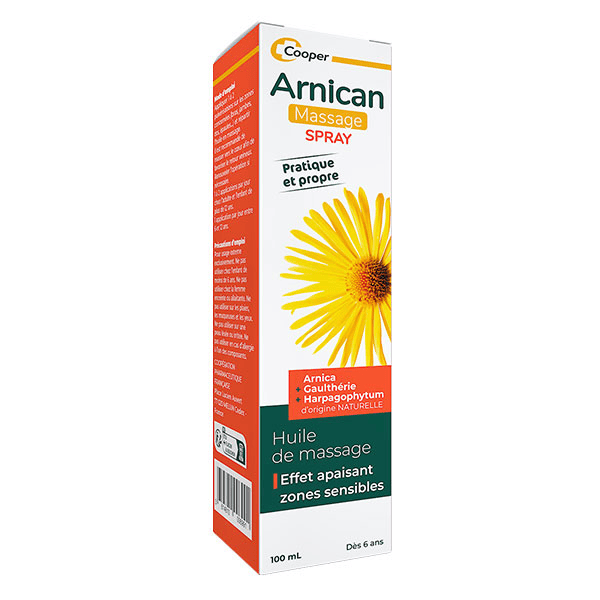 Spray Huile de massage à base d'arnica Effet apaisant Flacon 100ml