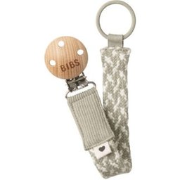 Paci Braid Dummy Clip Sand Ivory 1ut