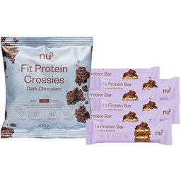 Set 6 x Fit Protein Bar, Chocolate Brownie + Fit Protein Crossies