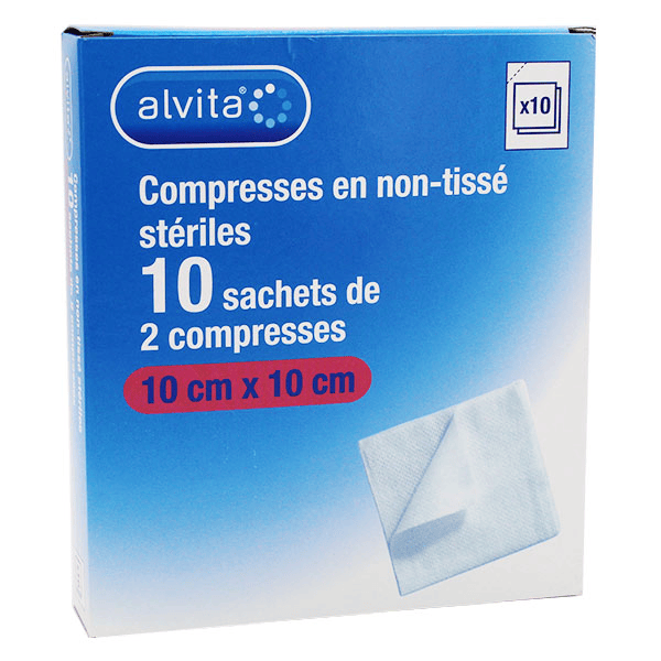 Compresse Non-Tissée 10 x 10cm 20 compresses