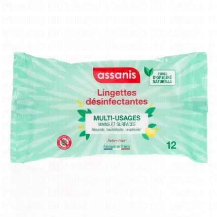 Lingettes - désinfectantes Multi-Usages 12 lingettes