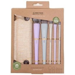 Set Maquillaje Brochas Natural Fiber 5uds