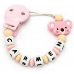 Mamimemima Sucette en Silicone à Chaîne Rose Koala