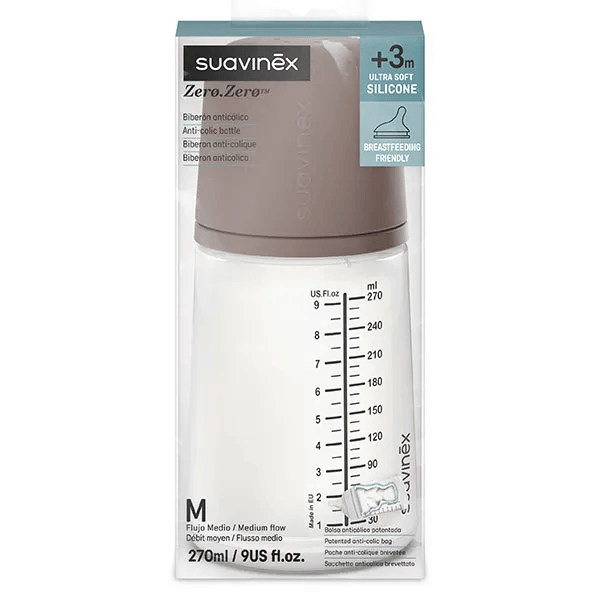 Biberon Anti-Colique Zerø.Zerø Débit Moyen M Deep 270ml