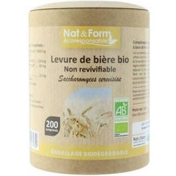 Nat & Form Eco Responsable Levure De Bière Bio 200 Comprimés
