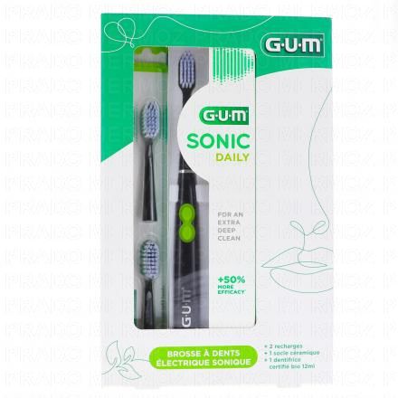 Sonic Daily - Coffret brosse a dents électrique sonique souple noir