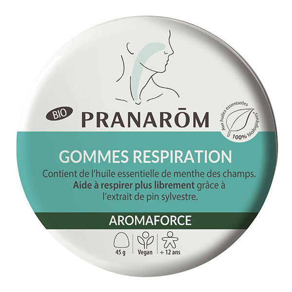 Pranarôm Aromaforce gommes respiration Bio