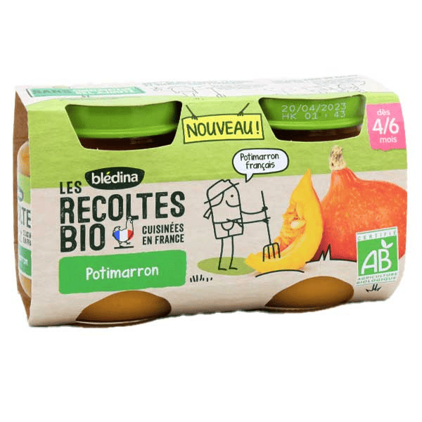 Les Récoltes Bio Potimarron Lot de 2 x 130g