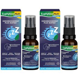 Euphytose Nuit Spray Mélatonine 1 mg 20 ml - Sommeil rapide et naturel