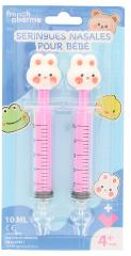 Seringues Nasales Modèle Lapins pour Bébés 2 x 10 ml - Blister 2 seringues nasales de 10 ml