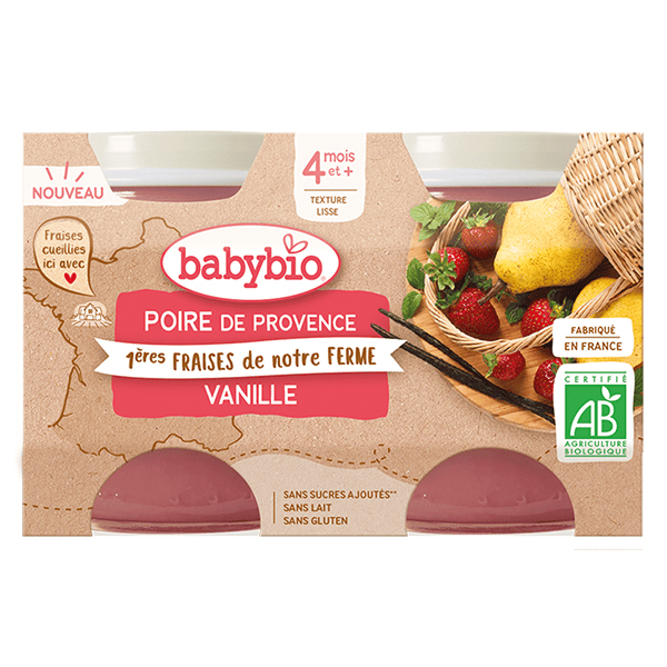Poire Fraises Vanille Bio 260g