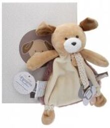 Réglisse le Chien Doudou Attache Sucette (1 Doudou + 1 Boite) - Boîte 1 doudou