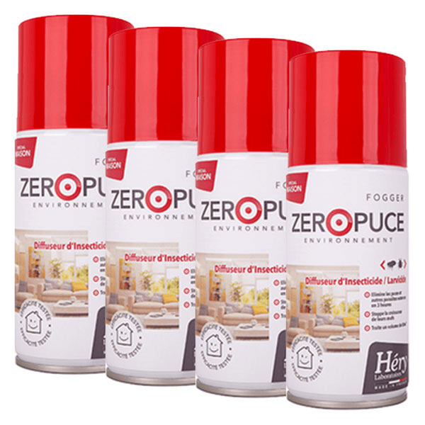 Spray Fogger Zéro Puce 150ml - Lot de 4