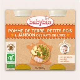 Petits Pots Menu Légumes & Jambon Bio dès 8 mois 2 x 200 g
