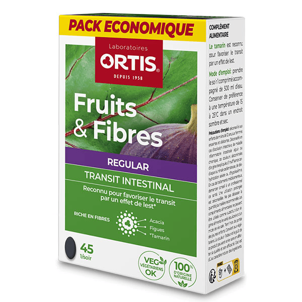 Transit Intestinal Fruits & Fibres Regular Pack Eco 45 comprimés