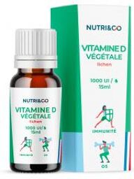 Nutri&Co; Vitamine D Végétale 15 ml - Flacon compte goutte 15 ml
