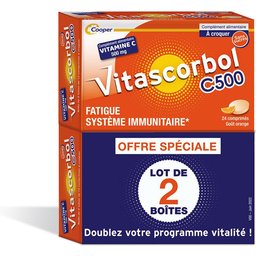 - Complément alimentaire à base de vitamine C 500 mg - Fatigue et système immunitaire - Programme 24 jours - 48 comprimés à croquer