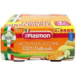Plasmon Bouillie Carotte Pomme de Terre Zucchini 4x80g