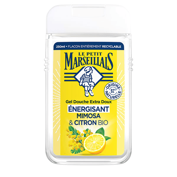 Gel Douche Extra Doux Énergisant Mimosa & Citron BIO 250 ml