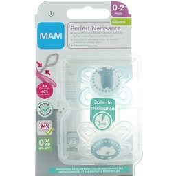2 Sucettes Perfect Naissance Silicone 0-2 Mois 2 Unités
