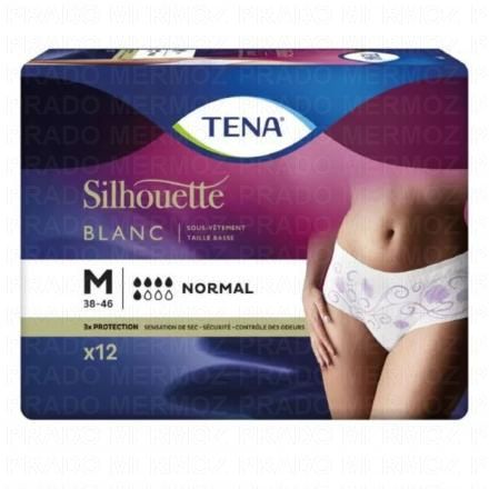 Sous-vêtement fuites urinaire Normal blanc - taille m x12 unités
