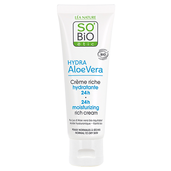 So'Bio Étic Hydra Aloe Vera Crème Riche Hydratante Aloe Vera Bio 50ml