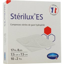 Stérilux Es Compresa Estéril Gasa 7,5x7,5cm 2x10uds