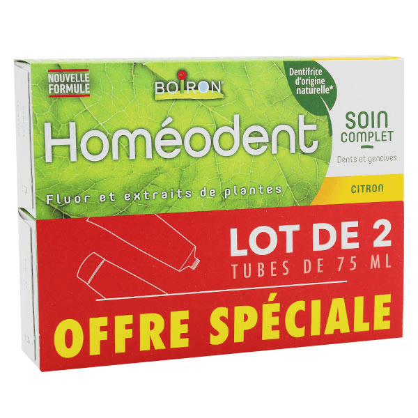 Homéodent Dentifrice Soin Complet Citron Lot de 2 x 75ml