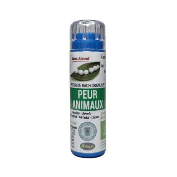 Kosmeo Complexe Fleurs de Bach Animaux Peur Sans Alcool Bio 120 granules
