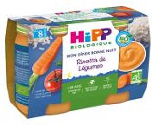Mon Dîner Bonne Nuit Risotto de Légumes dès 8 Mois Bio 2 Pots - Carton 2 pots de 190 g