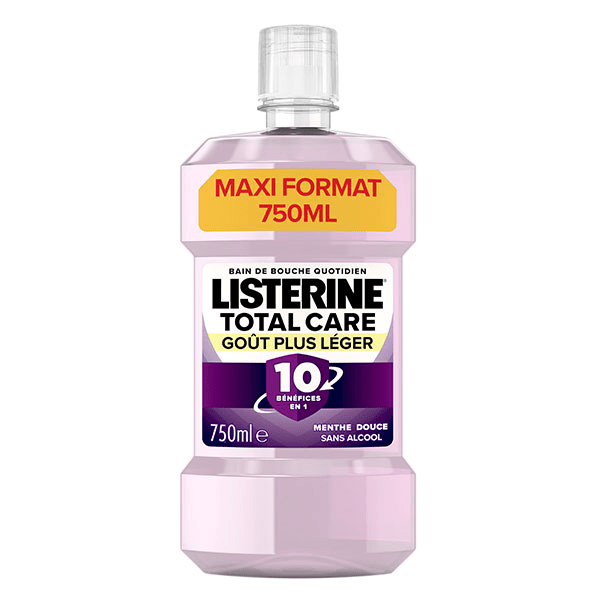 Bain de Bouche Total Care 10en1 Goût Plus Léger - 750 ml