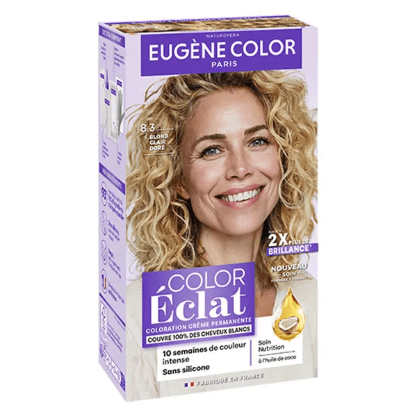 - Color éclat Blond Clair Naturel doré 8.3