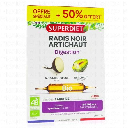 Radis noir-artichaut bio 30 ampoules