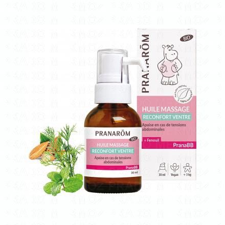 PranaBB Huile de massage réconfort ventre 30ml