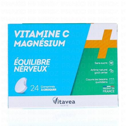 Comprimés à croquer vitamine C + magnesium 24 comprimés
