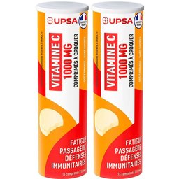 Complément alimentaire Vitamine C 1000 mg - 2 x 15 comprimés à croquer