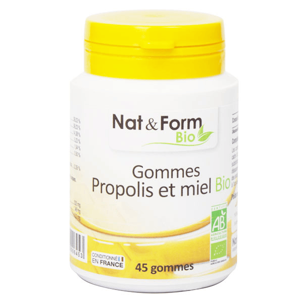 Bio Gommes Propolis & Miel 45 unités