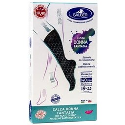 Q-skin 140D Bas Righe Biscotto Noir Taille S-M 1 Paire
