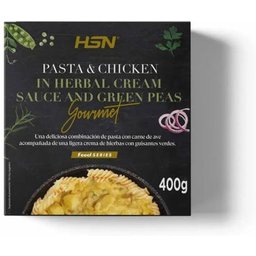 Plato Preparado Estilo Gourmet Pasta con Pollo en Salsa de Crema de Hierbas y Guisantes Verdes 400g