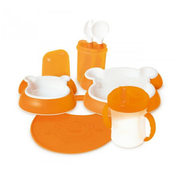 Ensemble Repas Ours Orange