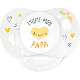 Luc et Léa Sucette Anatomique J'aime mes parents +18M 1 Unité