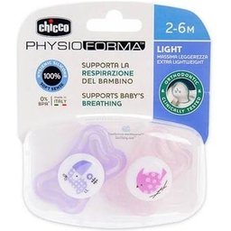 Sucette Silicone Physio Light Orthodontique Rose 2-6M 2uts